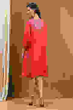 Pink Viscose Blend Straight Kurta image number 3