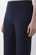 Beige Viscose Blend Flared Pants image number 1
