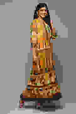 Black Cotton Blend Tiered Printed Dress image number 3