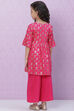Black Rayon Flared Printed kurta Set image number 4