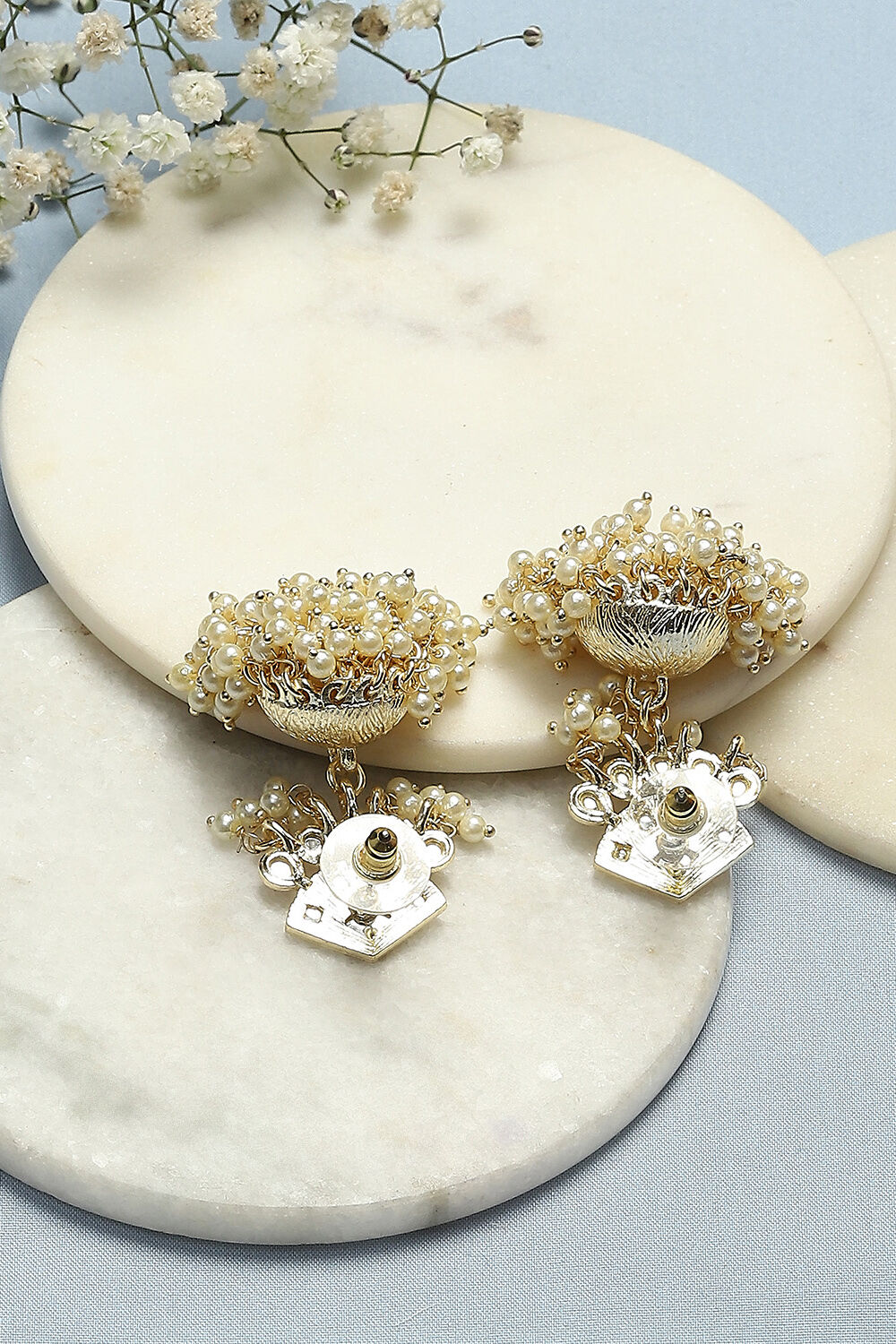 Gold Brass Earrings image number 2