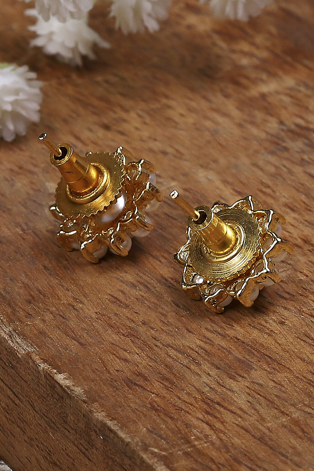 Pearl Brass Studs image number 2