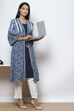 Indigo LIVA Printed Kurta with Jacket image number 4