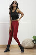 Off White Cotton Lycra Leggings image number 0