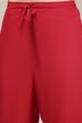 Red Viscose Rayon Straight Solid Suit Set image number 2