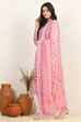 Pink Cotton Digital Print Unstitched Suit Set image number 4