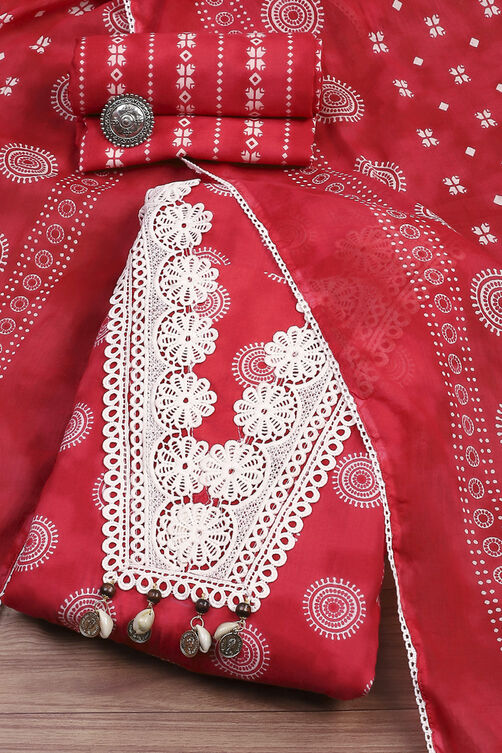 Indigo Cotton Unstitched Suit Set image number 0