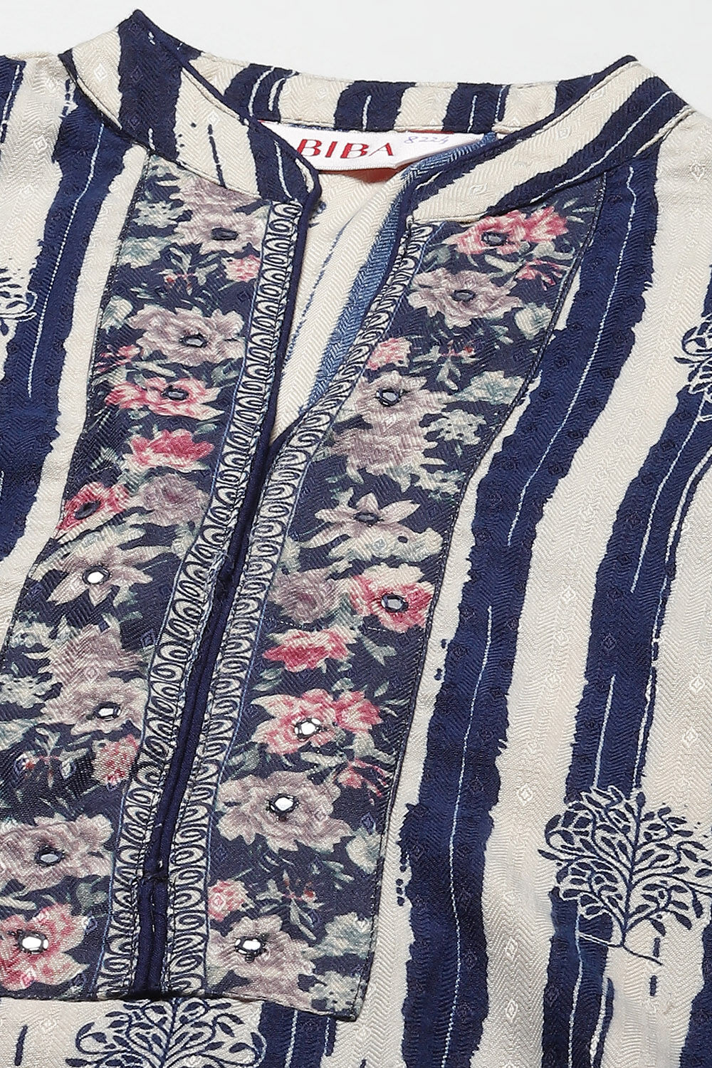 Indigo Viscose Straight Kurta Pants Suit Set image number 1