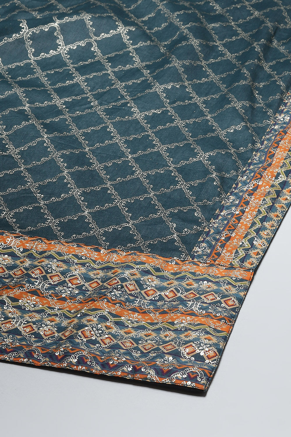 Fuchsia Cotton Anarkali Kurta Churidar Suit Set image number 3