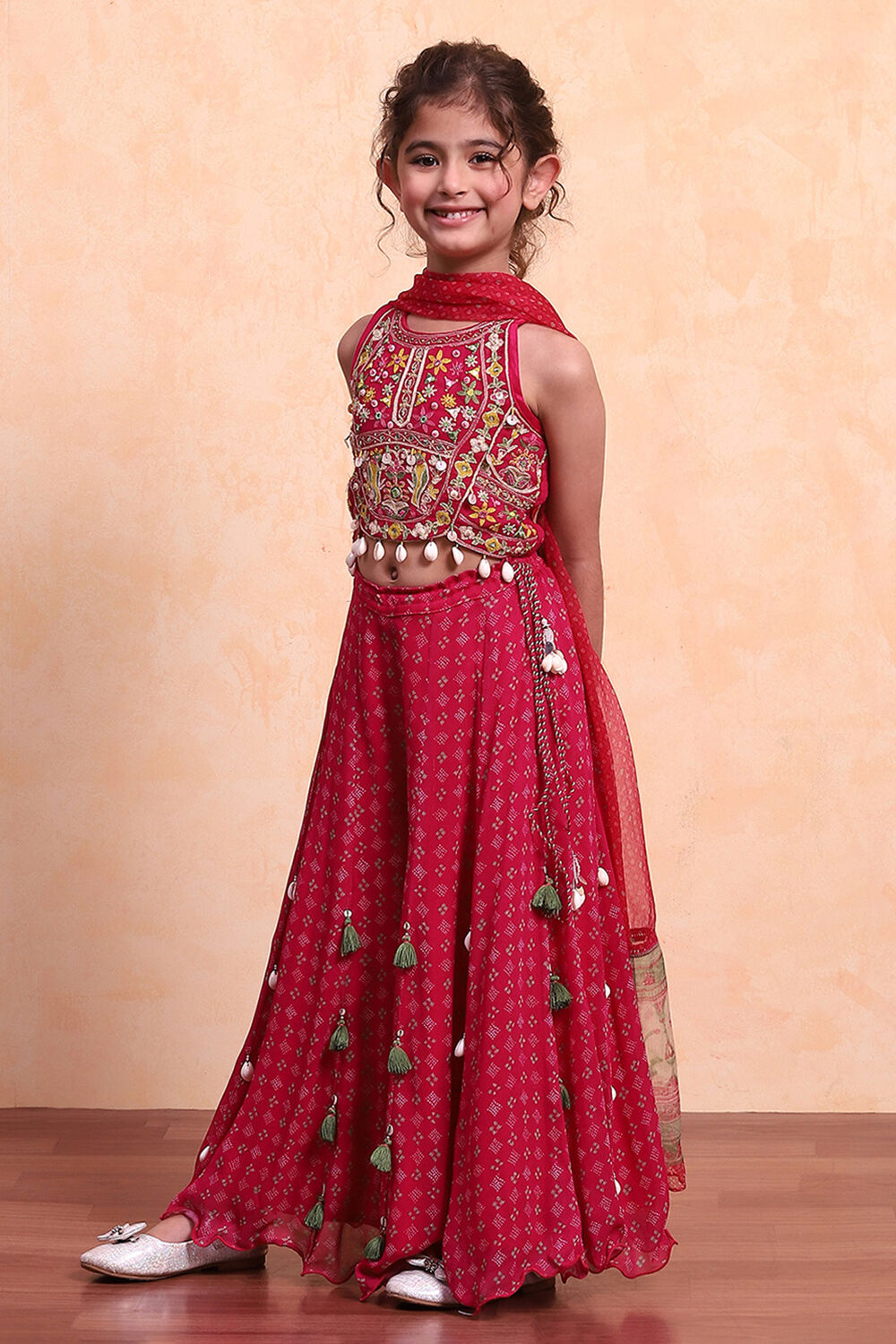 biba Pink Viscose Blend Straight Suit SetPink Viscose Blend Straight Suit Set-picture-422