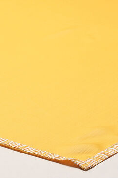 Yellow Rayon Straight Suit Set image number 3
