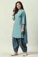 Orange Rayon Straight Kurta Slim Pant Suit Set image number 5