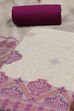 Black Cotton Printed Embroidered Unstitched Suit Set image number 1