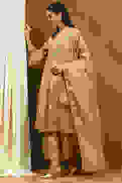 Gold Cotton Kalidar Suit Set image number 0