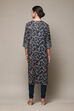 Black Cotton Blend Straight 2 Piece Set image number 4