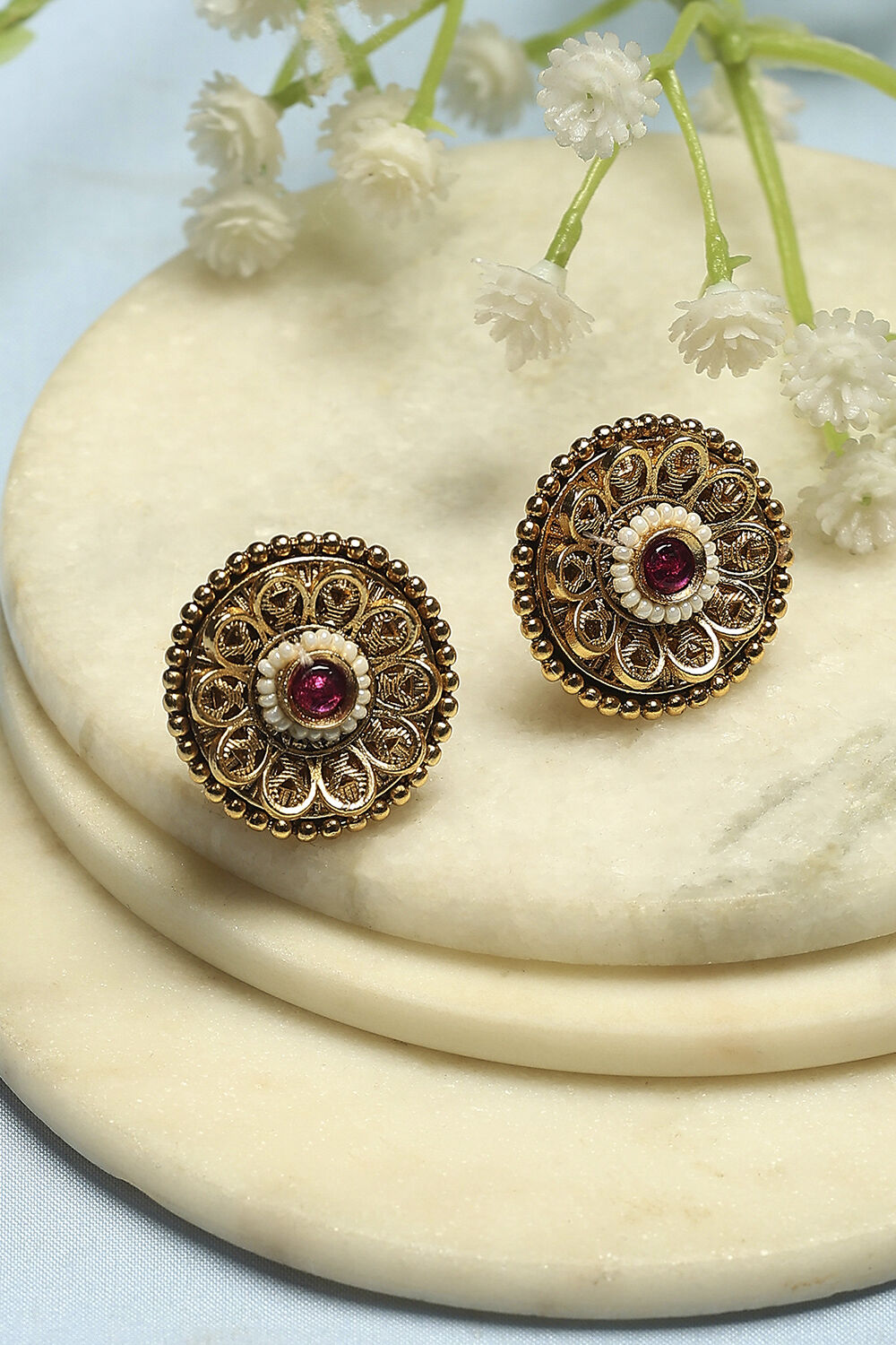 Red Alloy Studs image number 0