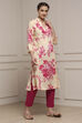Pink Viscose Rayon A-Line Kurta image number 4