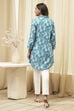 Blue Rayon Straight Printed Kurta image number 3