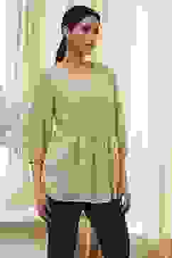 Beige Straight Kurta image number 4