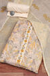 White Blue Cotton Digital Print Unstitched Suit Set image number 0