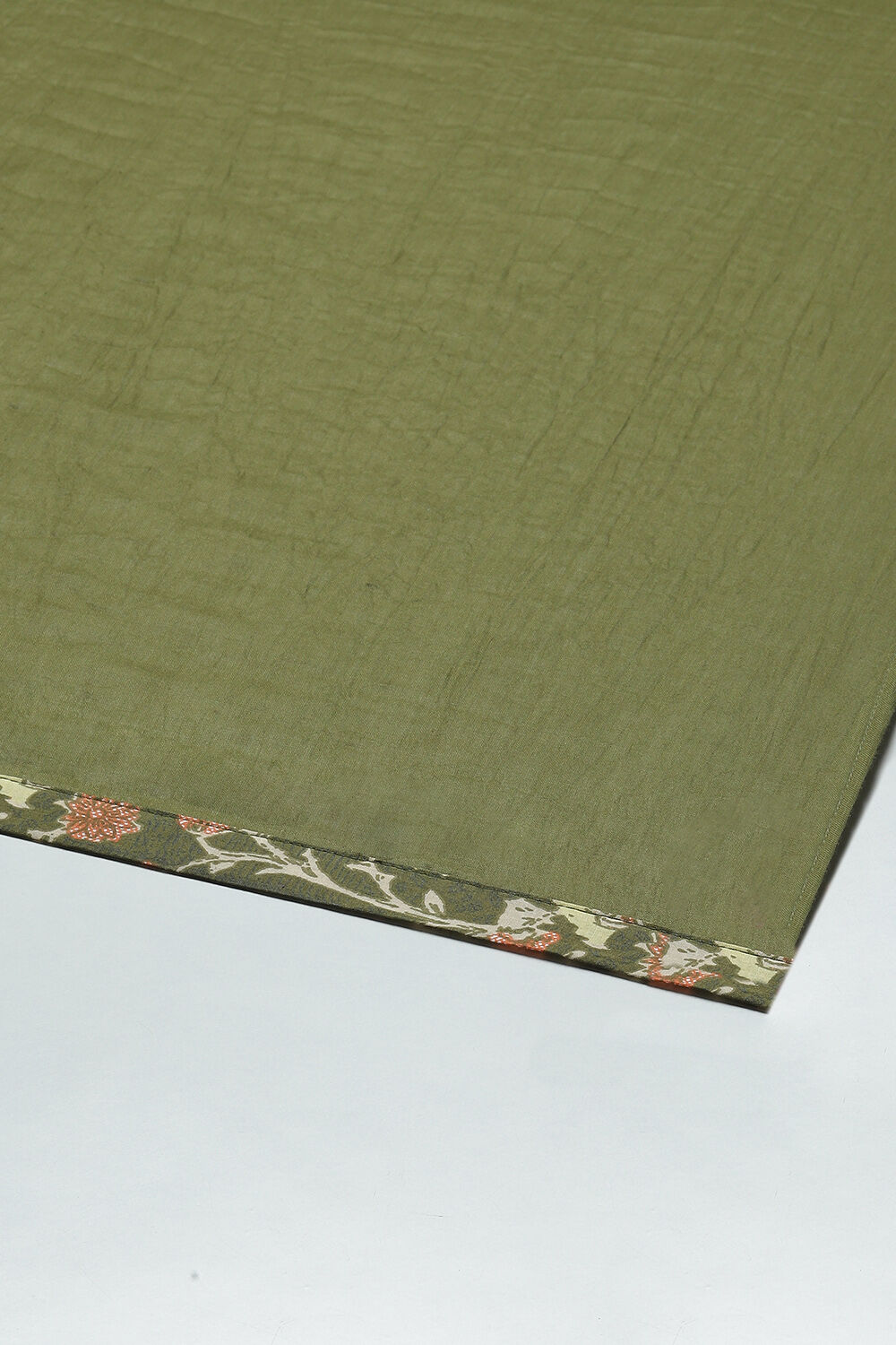 Green Cotton Kalidar Kurta Churidar Suit Set image number 3