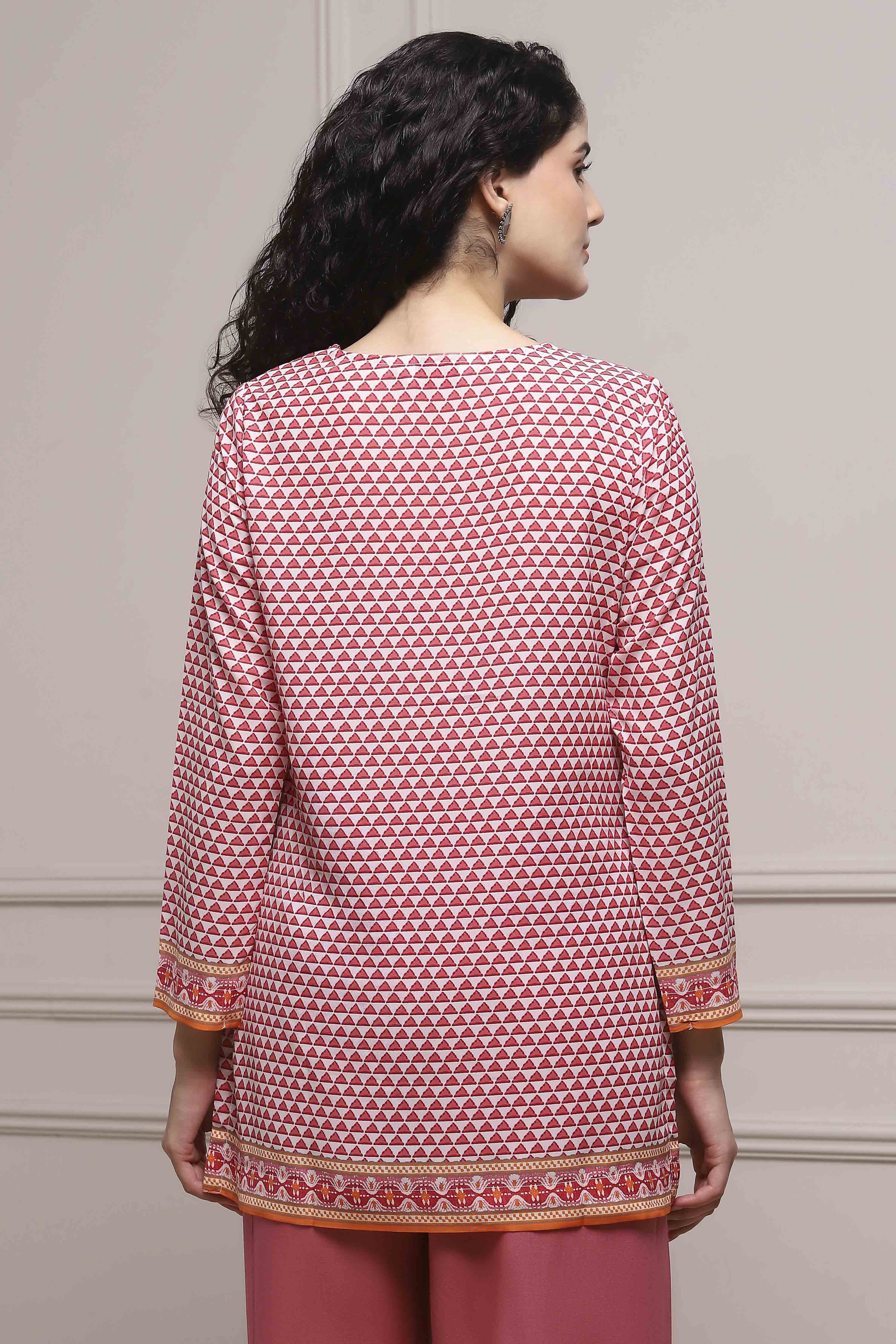 Red Art Silk Regular Kurta image number 3