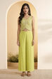 Yellow Poly Georgette Regular Fusion Set image number 6