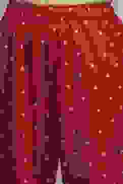 Red Cotton Anarkali Printed Suit Set image number 2