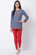 Yellow Art Silk Straight Printed Kurti image number 4