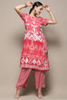 Pink Printed Straight Kurta Set