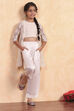 Ivory Viscose Blend Straight Kurta Set image number 0