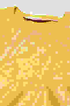 Ochre Cotton Flared Fusion Printed Dress image number 1