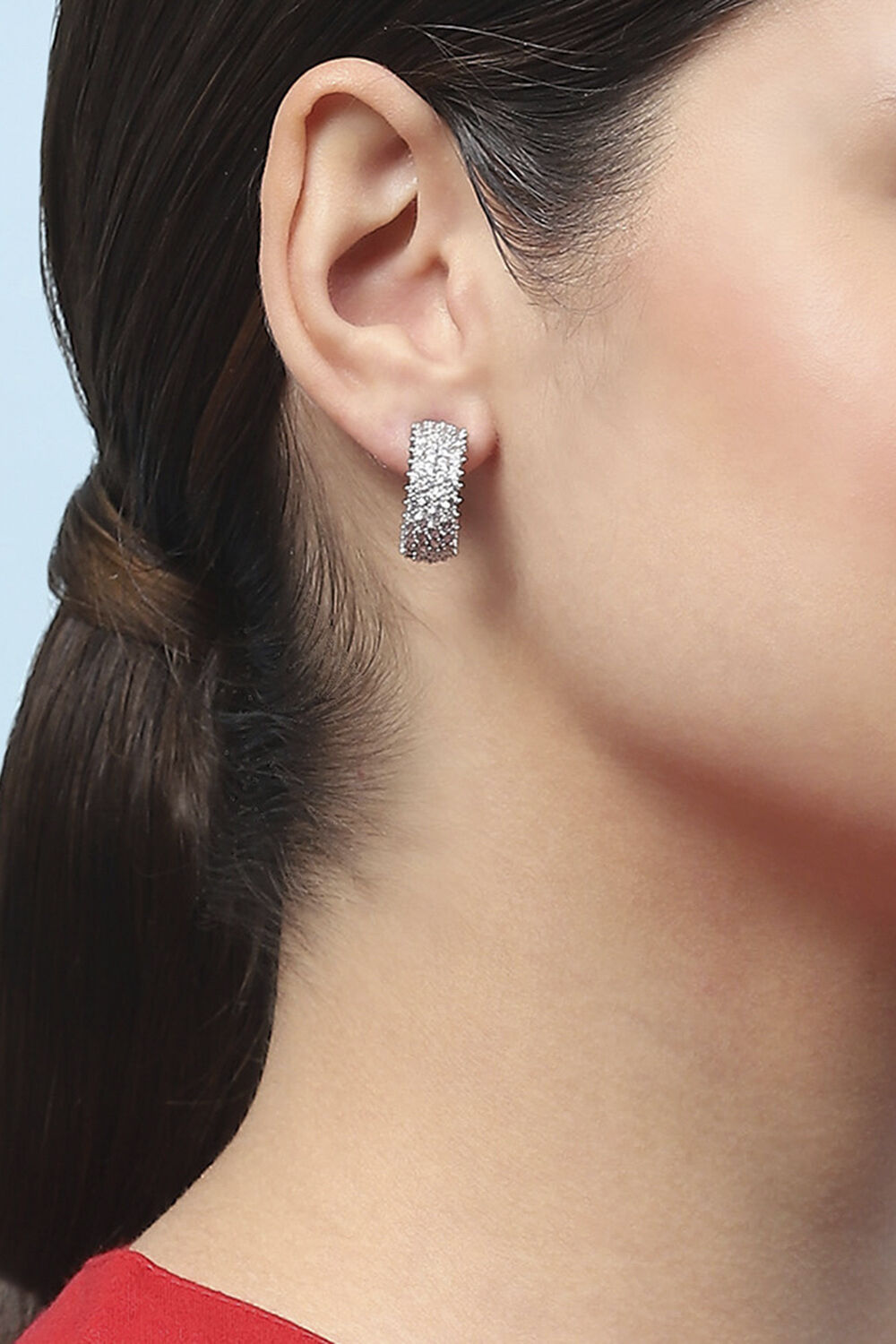 Silver Western Contemporary Hoops image number 3