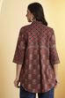 Brown Cotton Straight Kurta image number 4