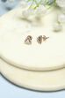 White Rose Gold-Plated Everyday Triangular Studs image number 0