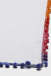 Off White Cotton Girls Tiered Kurta Churidar Suit Set image number 3