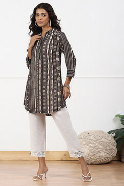 White Regular Cotton Pants image number 0