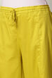 Lime Green Art Silk Straight Kurta Flared Palazzo Suit Set image number 3