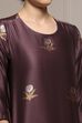 Lavender Chanderi Relaxed Dyed Kurta Pants Set image number 1