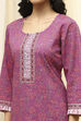 Green Cotton Screen Print Unstitched Suit Set image number 2