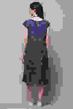 Indigo Rayon Straight Kurta image number 3