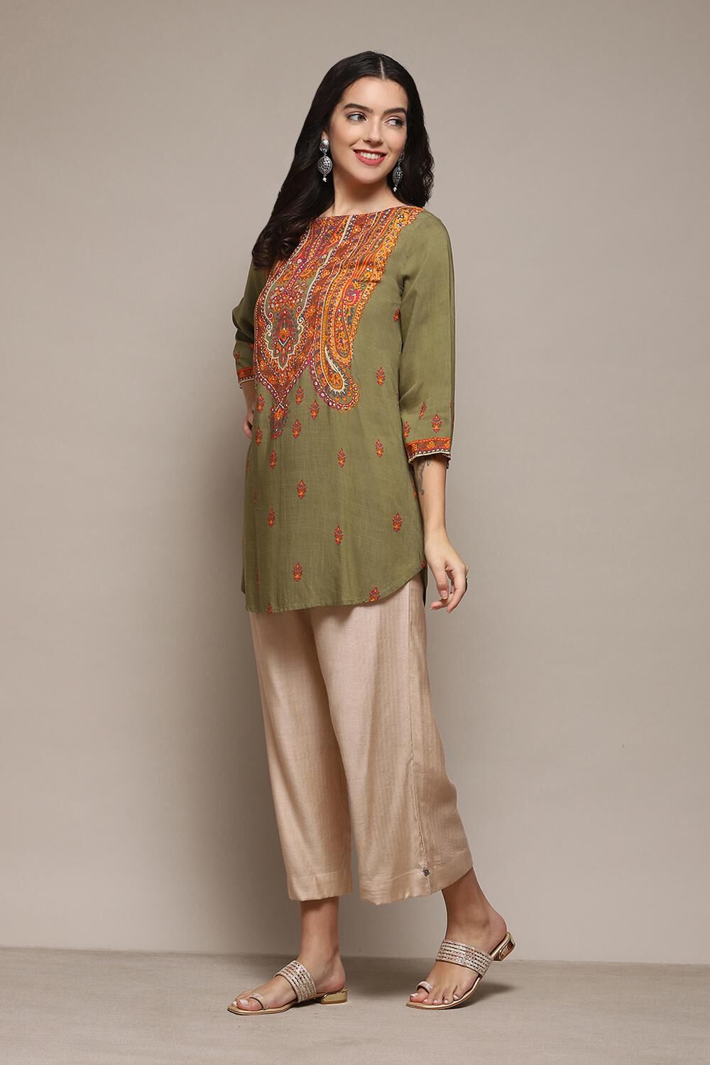 Ink Blue Viscose Blend Palazzos image number 0