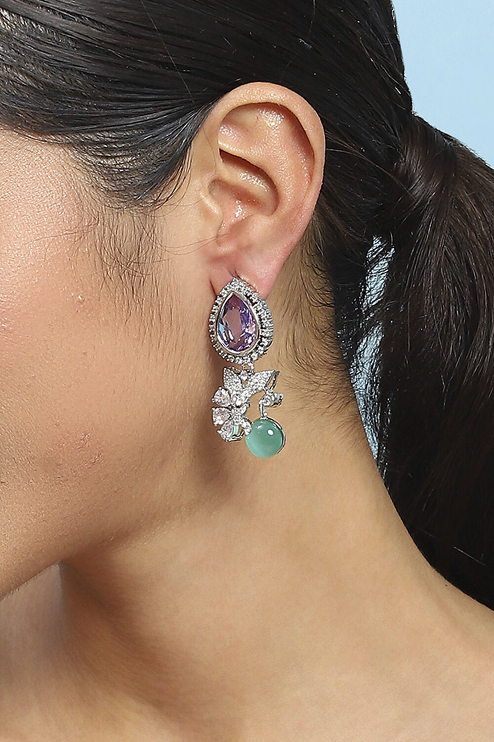 Purple Alloy Drop & Danglers image number 1