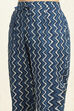 Indigo Cotton Floral-Dyed Unstitched Suit Set image number 3