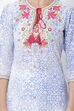 Blue Cotton Straight Printed Kurta image number 1