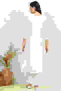 White Silk Blend Unstitched Suit Set image number 5