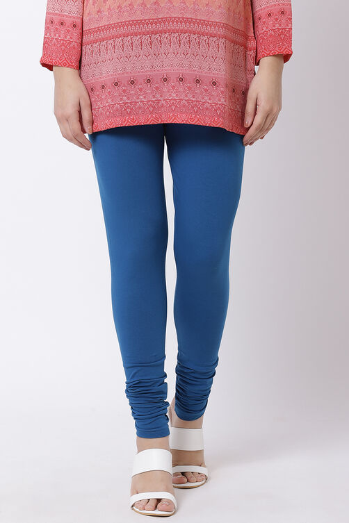 Fuschia Cotton Blend Solid Churidar image number 0