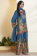Blue Viscose Rayon Printed Straight Kurta Set image number 5