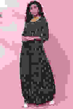 Dark Green Rayon Fusion Dress image number 2