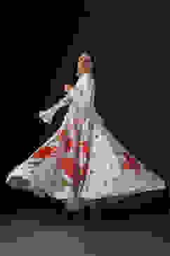 Rohit Bal Ivory Cotton Silk Anarkali Printed Suit Set image number 10